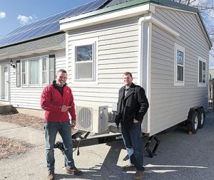 Paradigm Plumbing, Heating and Air Conditioning’s Rick Godfrey with Air Purchases Territory Manager Pete Mikolajczuk.
