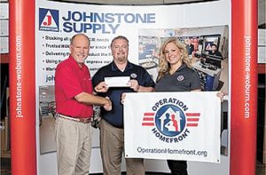 Neal Reynolds, JS Woburn Group President with Joe O’Hara, Operation Homefront Area Director and Jennifer Wysocki, Regional Development Manager, Operation Homefront.