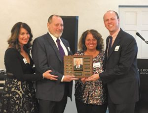 Torrice Family Members Betsy Donaghey, President Stephen Torrice, Susan Franson and award winner Kevin Ronningen.
