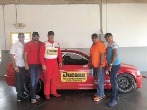 Jonathan and Jose Ramos, driver Sergio Sanjenis and Jesus Quiles of Oldach and Daniel Padin of PD Mechanical.