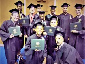 Delgado Community College Professor Ripberger and the HVAC Graduating Class. 2019.