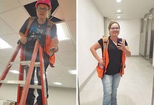 Samantha Hanway on the job.