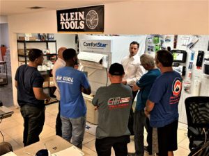 Carlos Obella instructing the class in Denham Springs.