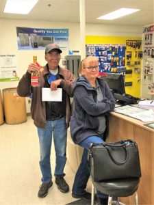Dale Rodriguez & Brenda Pecquet with Dale’s parting gift from Tommy Flick.
