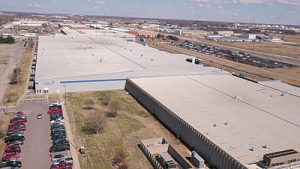An aerial view of the Wichita manufacturing plant where the products are built.