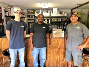 John Patorno, Remell Pichon and Abe Allen of Major Appliances.