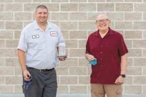 2020 HVAC Insider Outstanding Journeyman Award recipient Ray Lollar with Florida HVAC Insider Editor Peter Montana.