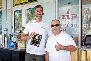2020 PBACCA Member of the Year Rob Mayhew with PBACCA President Jim Pickard