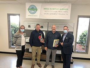 Mindy Dunnavant-Lennox TM, Members of the LaGrange Air Force H/A., along with Larry Blake-Lennox during the Columbus store opening.